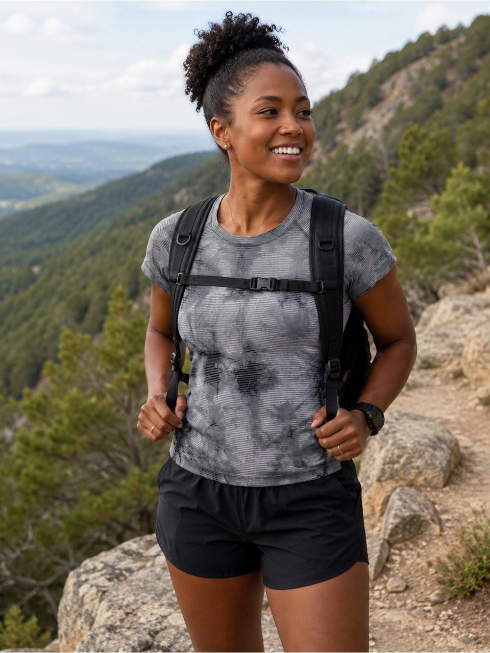 lululemon athletica Short Sleeve Tee in Gray Tie-Dye